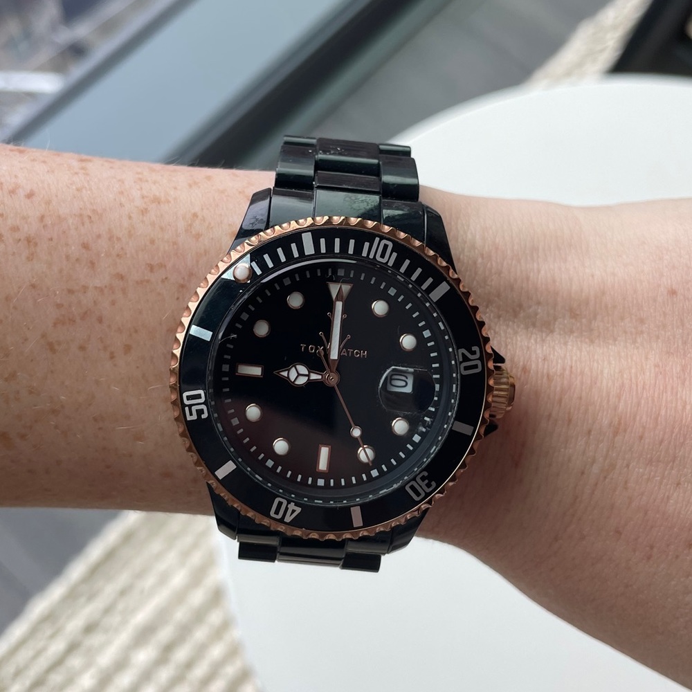 ToyWatch Black and Rose Gold